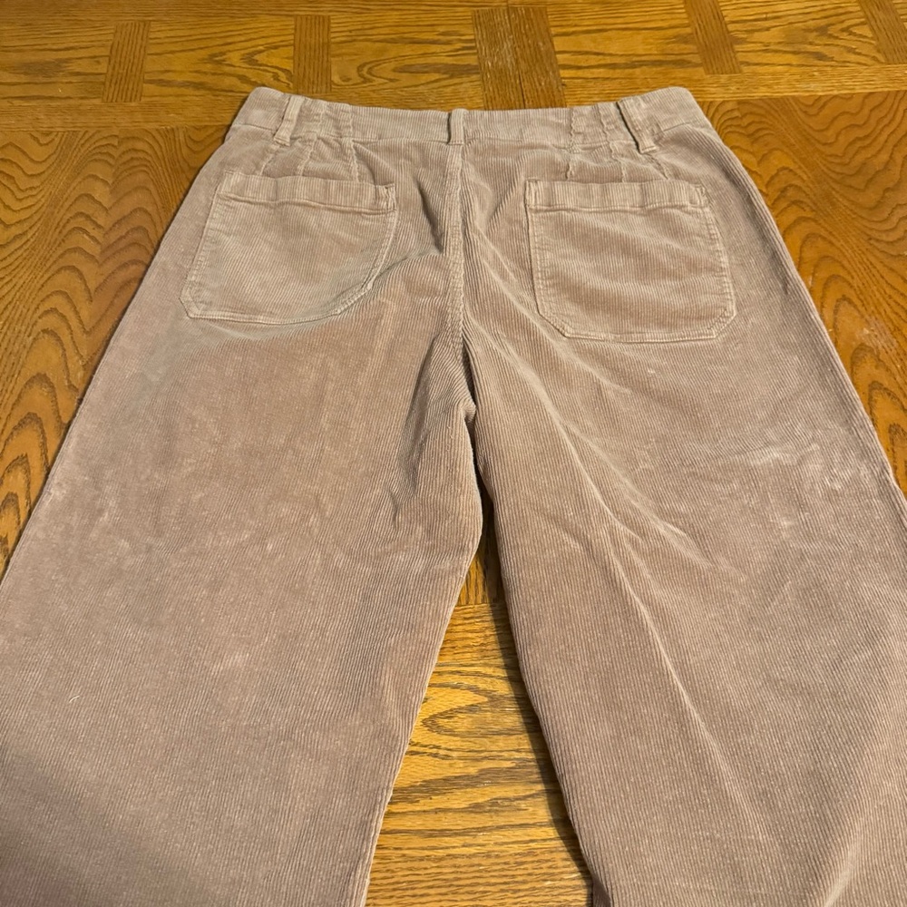 Quince Corduroy Wide-Leg Crop Pants in Light Brown Sz 14 Elevated Basics - Picture 11 of 14